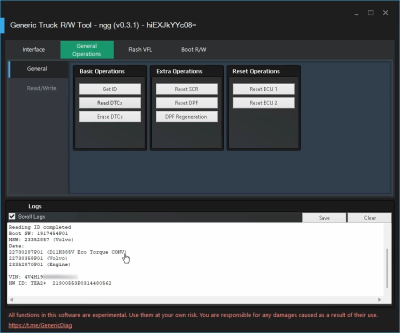Volvo/Renault Program Generic Truck R/W Tool